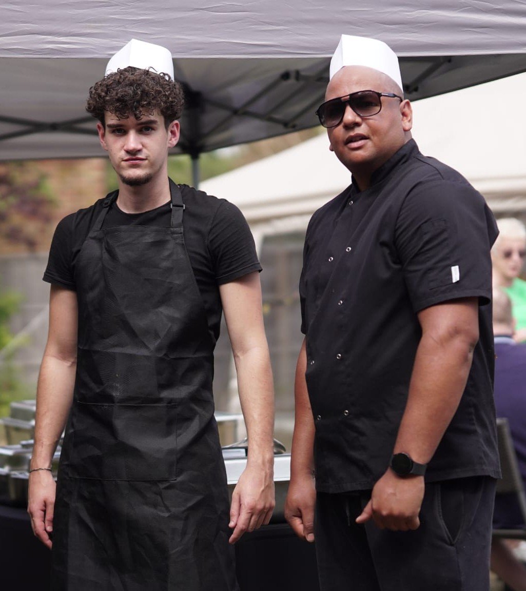 Jahvan and the Grill Seekers team working at an outdoor event